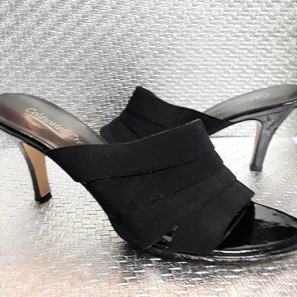 Coldwater Creek Black Fabric & Patent Heel 8.5 - Picture 2 of 8